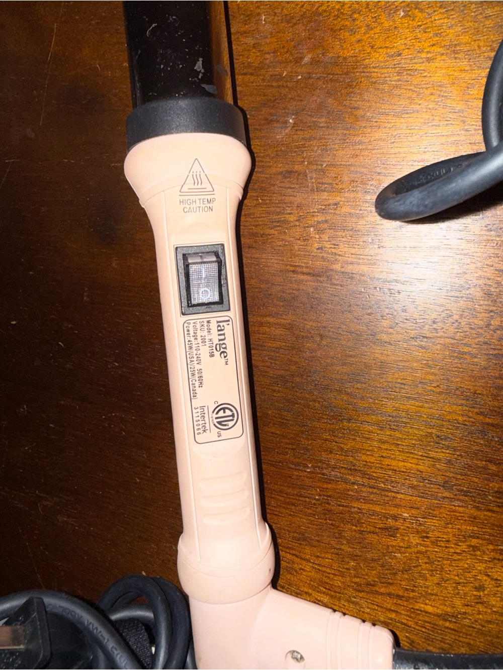 Lange Pink Curling Wand - Light Pink Handle